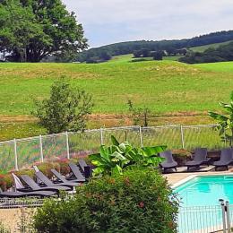 piscine panoramique avec son bananier - Location de vacances - Junhac