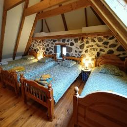 Chambre 4 le dortoir 4 lits 90 - Location de vacances - Saint-Jacques-des-Blats