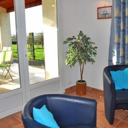 salon et terrasse couverte - Location de vacances - La Gripperie-Saint-Symphorien