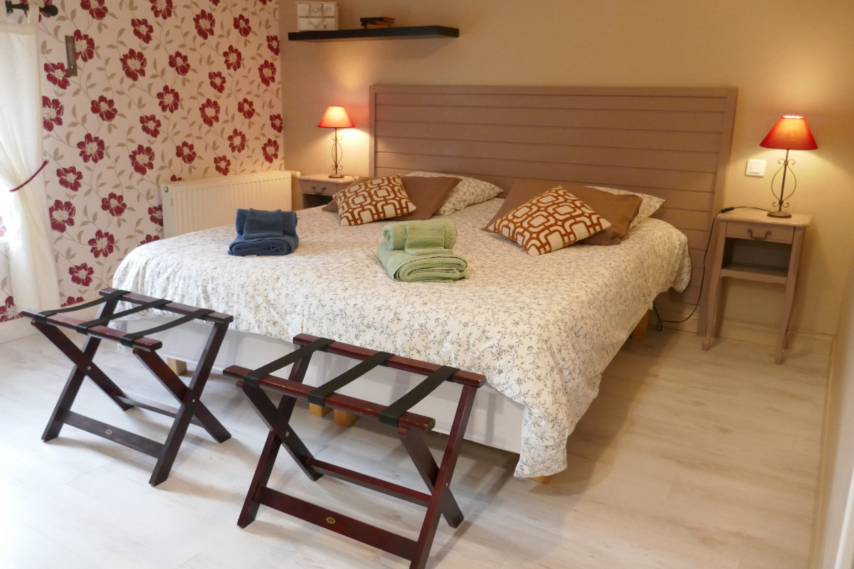 Chambre Dalhia avec un lit en 180, modulable en 2 lits en 90 - Chambre d'hôtes - Montpellier-de-Médillan