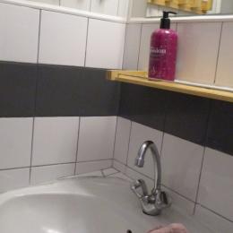 La salle d'eau avec douche et WC, de la Chambre  - Chambre d'hôtes - Ploubazlanec
