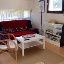Location de vacances en appartement sur jardin à 300m de la mer, Trégastel, Côtes d'Armor, Bretagne -Coin salon  - Location de vacances - Trégastel