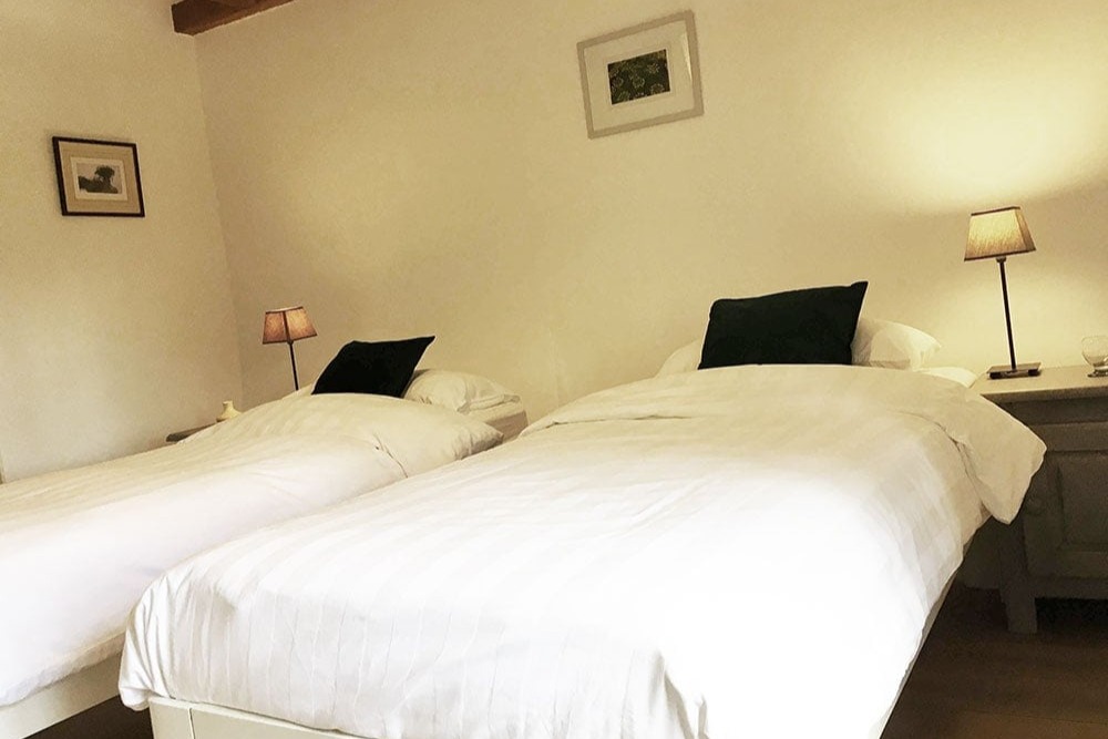 Bedroom with 2 single beds - Chambre d'hôtes - Saint-Dizier-Masbaraud