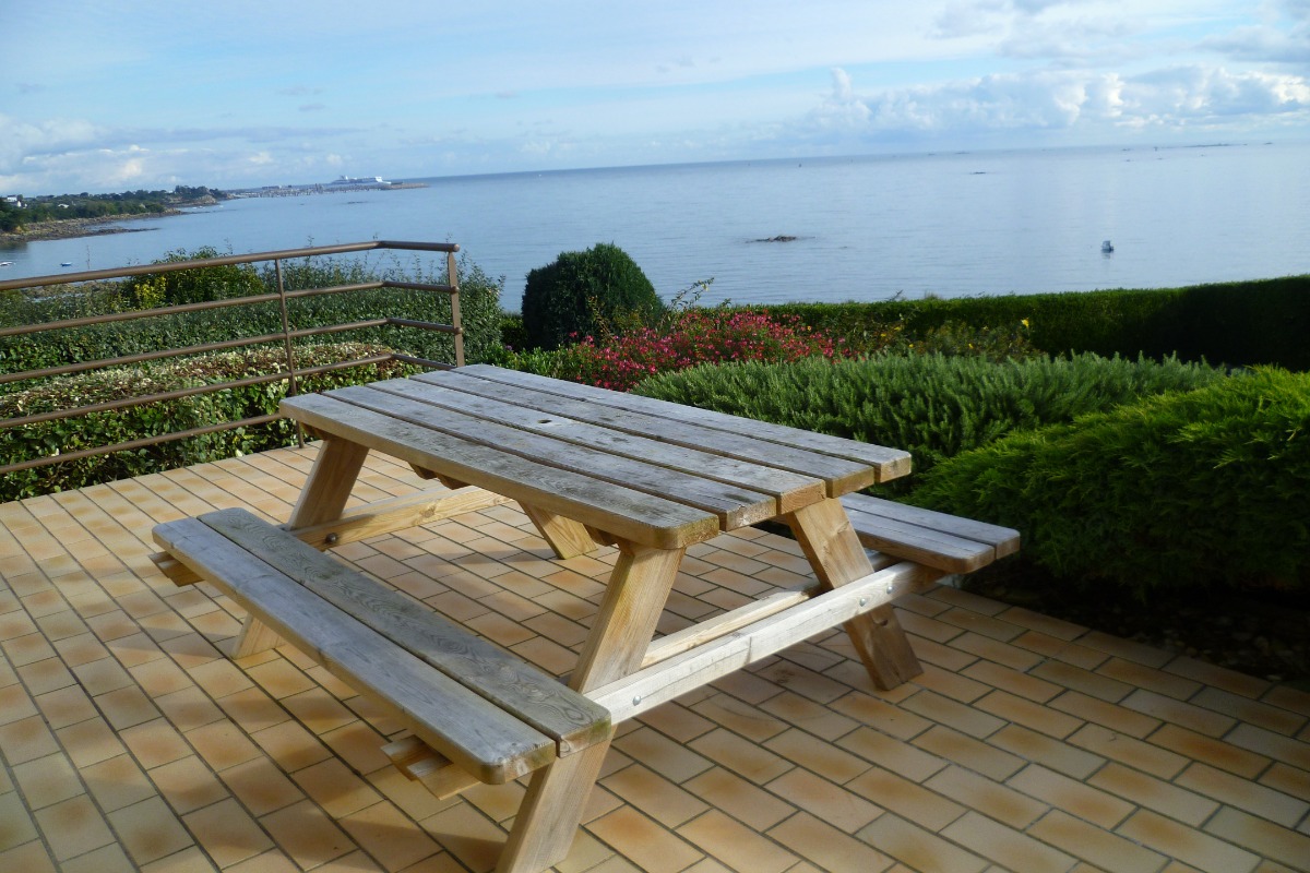 terrasse avec pleine vue sur mer - Location de vacances - Saint-Pol-de-Léon