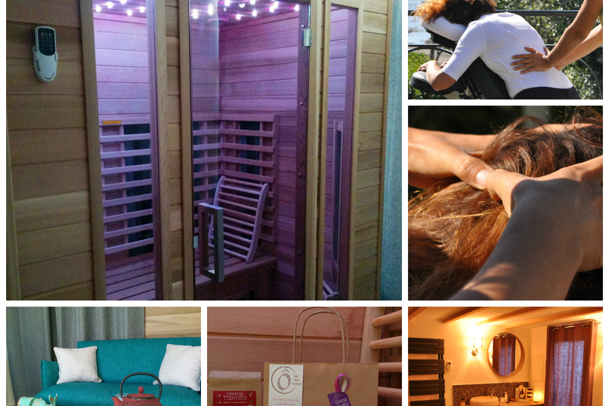 
Massages de bien-être & de relaxation / Sauna infrarouge / Tisanerie / Carte cadeau - Location de vacances - Porspoder