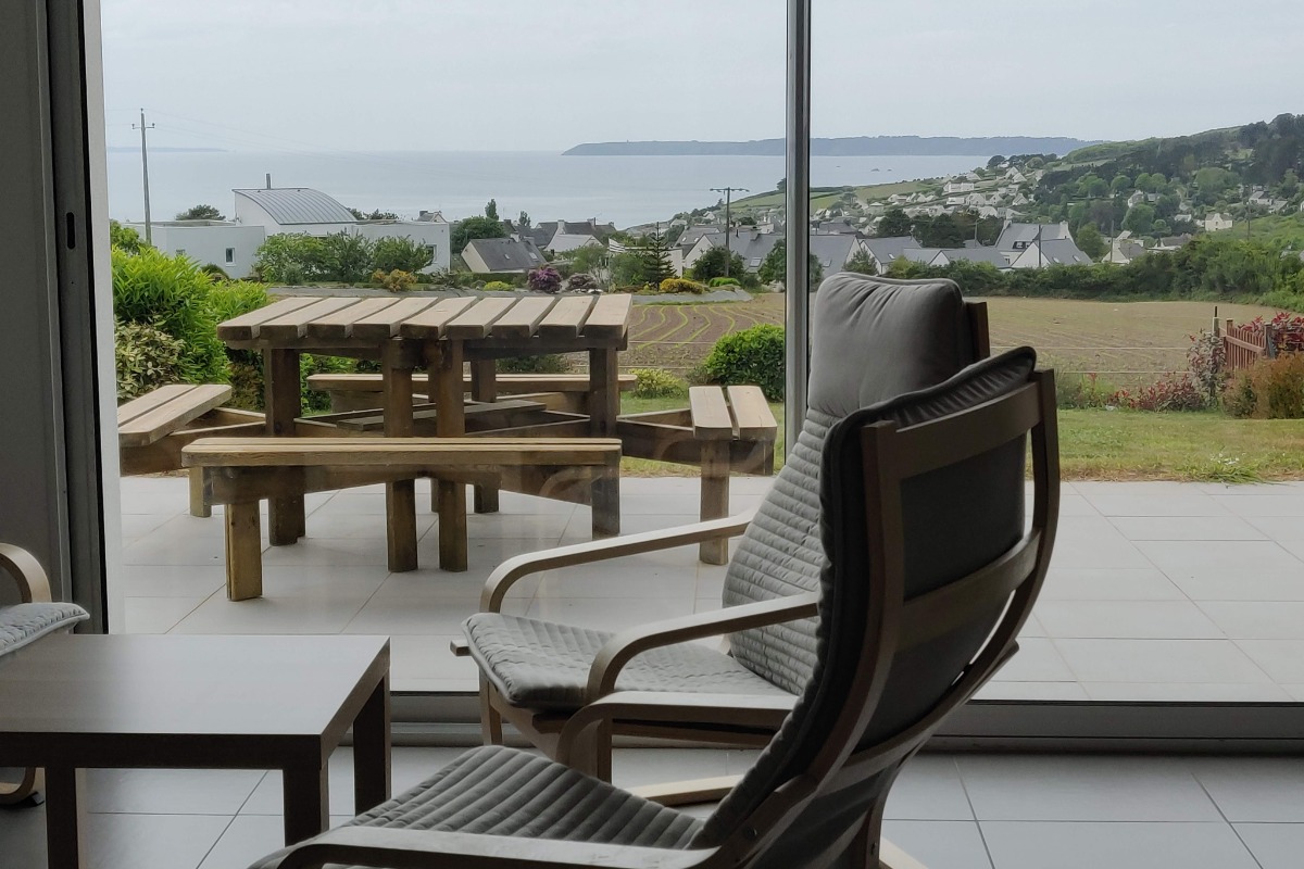 Vue panoramique depuis le salon - Location de vacances - Telgruc-sur-Mer