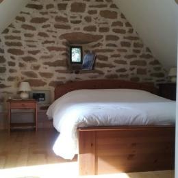 Etage: chambre avec lit 140 - Location de vacances - Plouhinec