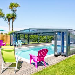 piscine commune à 2 autres locations chauffée à 29° - Location de vacances - Cléder