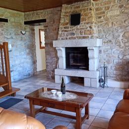 Le salon avec sa cheminée - Location de vacances - Bannalec