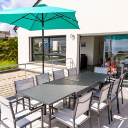 terrasse avec barbecue  - Location de vacances - Roscoff