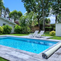 accès direct piscine au sel chauffée depuis la location - Location de vacances - Andernos-les-Bains