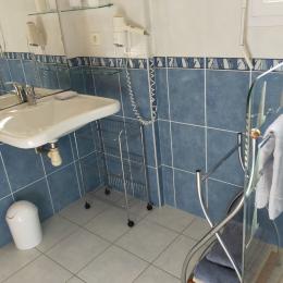 salle de douche avec WC attenante à la chambre - Chambre d'hôtes - Hirel
