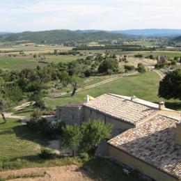 Vue de Mas Provençal et terrain - Location de vacances - La Rochegiron