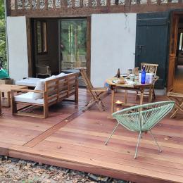 Terrasse avec mobilier jardin - Location de vacances - Castets