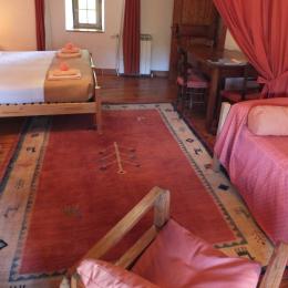 Le coin salon peut se tranformer en couchage supplémentaire pour 1 personne - Chambre d'hôtes - Montverdun