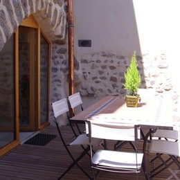 Maison Vigneronne - Terrasse - Location de vacances - Champdieu