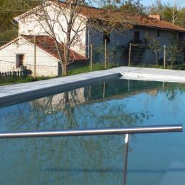 Une méga piscine de 16 m de long, avec une partie petit bain, handi-accessible, au sel  - Location de vacances - Montverdun