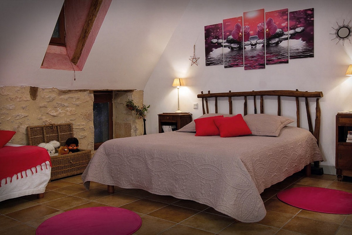 Chambres & Jardin de Pierres est une Maison d’hôtes de charme dans le Quercy - Chambre à l'étage Etoile du Berger - Chambre d'hôtes - Espédaillac