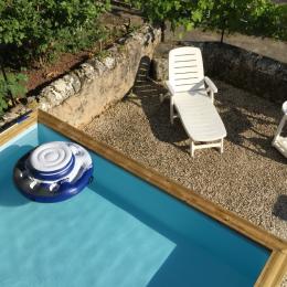 Piscine hors sol privative non chauffée - Location de vacances - Porte-du-Quercy