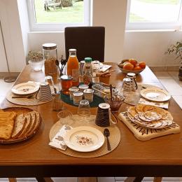 Petit déjeuner aux Chaumes - Chambre d'hôtes - Châteauneuf-Val-de-Bargis