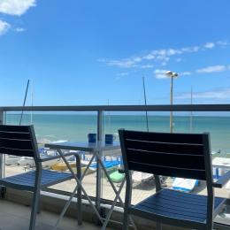 Vue du balcon - Coucher de soleil face au Wim'Heureux - Location de vacances - Wimereux