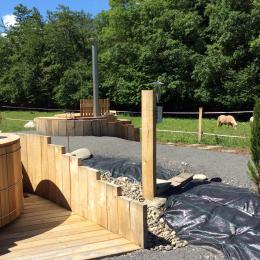 Bain norvégien chauffé au bois - Location de vacances - Beyrède-Jumet-Camous