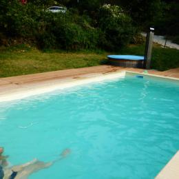 piscine avec banquette intégrée - Location de vacances - Darbres