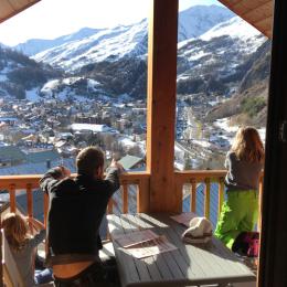 balcon et vue en hiver - Location de vacances - Valloire