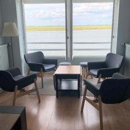 Salon du Bow Window avec vue mer - Location de vacances - Saint-Valery-sur-Somme