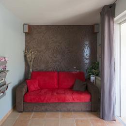 Effet  Mer 83  : le salon, baie vitrée accès terrasse - Location de vacances - Saint-Mandrier-sur-Mer