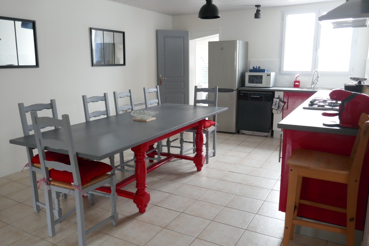 Séjour/cuisine avec accès au patio  - Location de vacances - Noirmoutier en l'Île