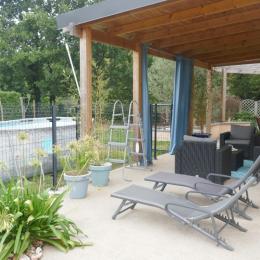 Terrasse et piscine - Location de vacances - Martinet