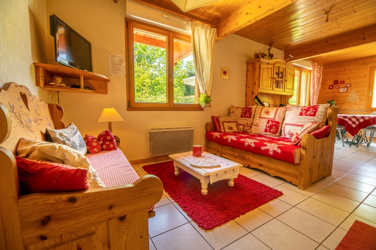 Vue du chalet !  Terrasse, jardin pelouse - Location de vacances - Xonrupt-Longemer